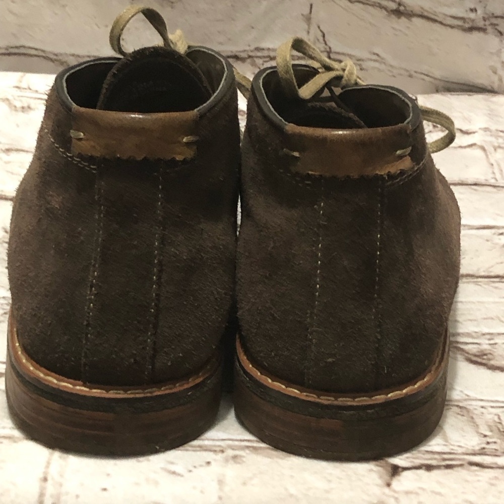 Johnston & Murphy J. Murphy Brown Suede Chukka Boots with Stitch Academia sz 12M - Picture 6 of 13